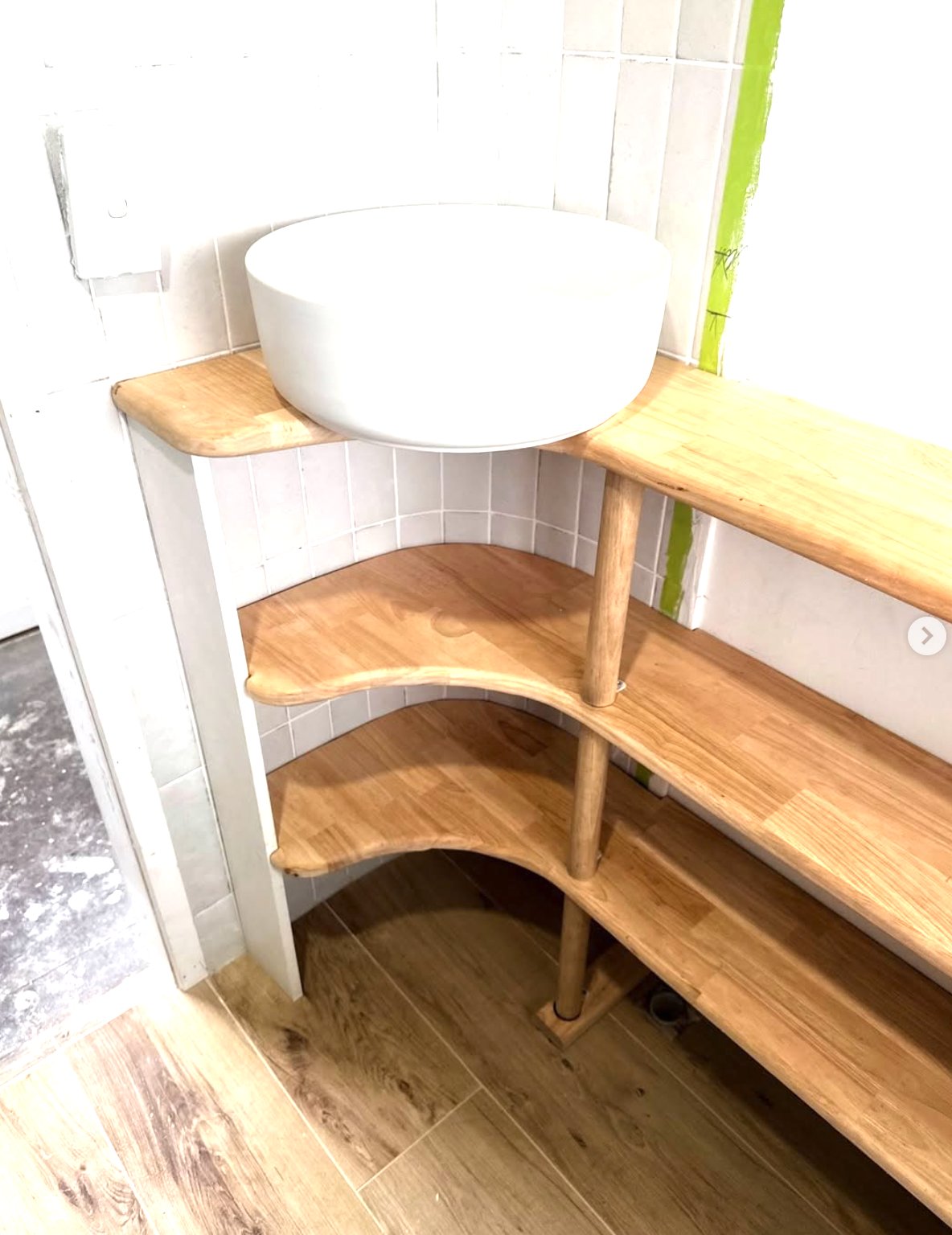 Custom timber vanity